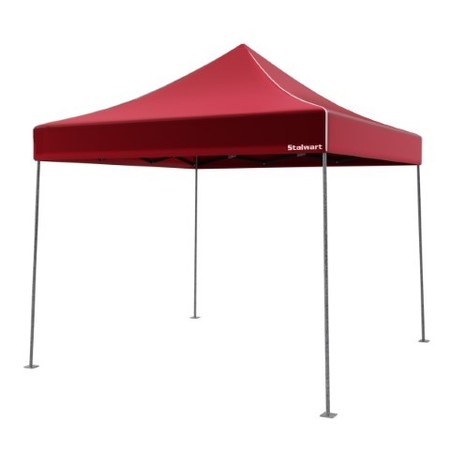 LEISURE SPORTS Canopy Tent Outdoor Party Shade, Instant Set Up and Easy Storage, Portable Carry Bag, 10x10 (Red) 214497LKE